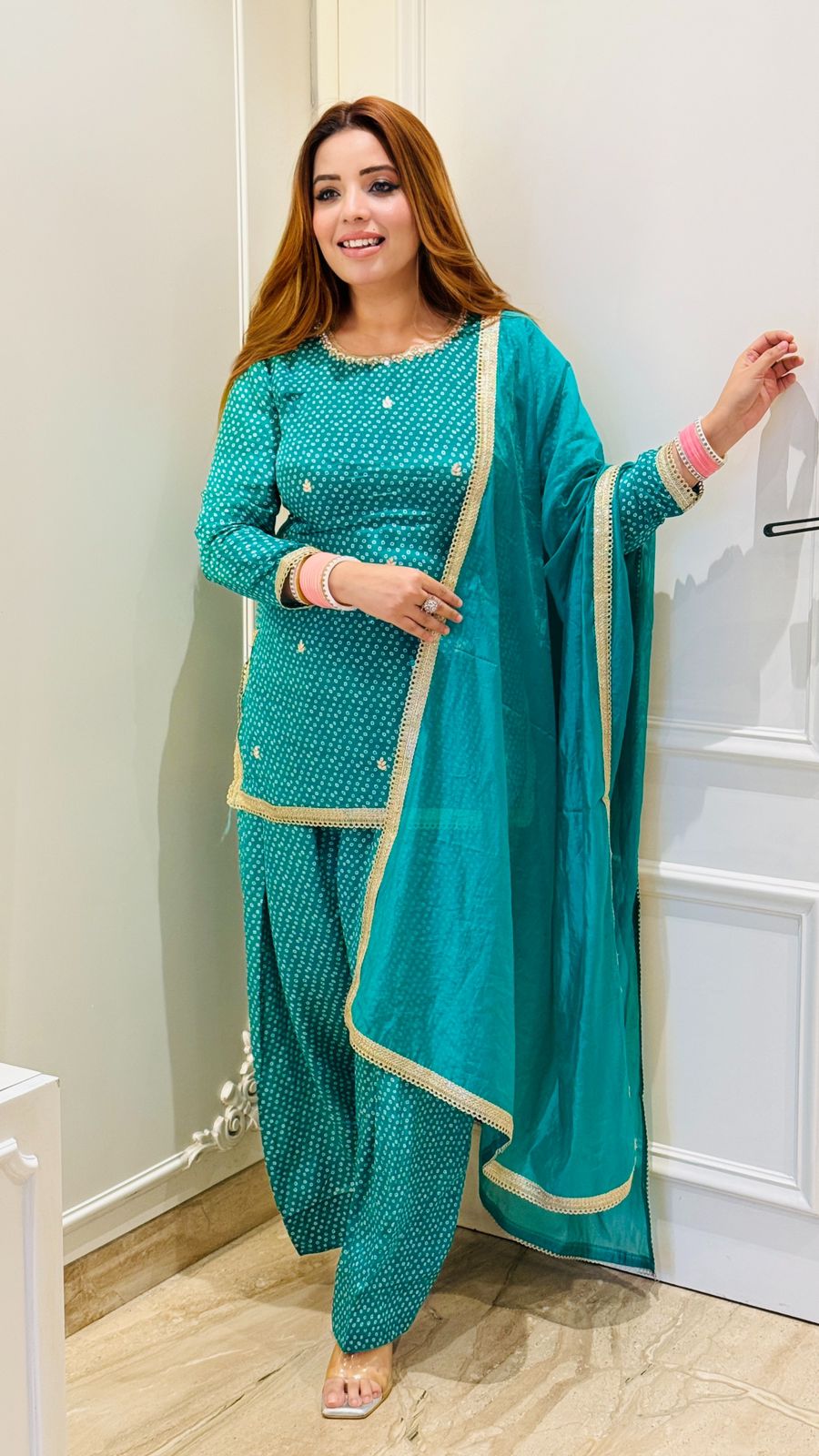 Oshira Suit Set- Blue, Red, Green